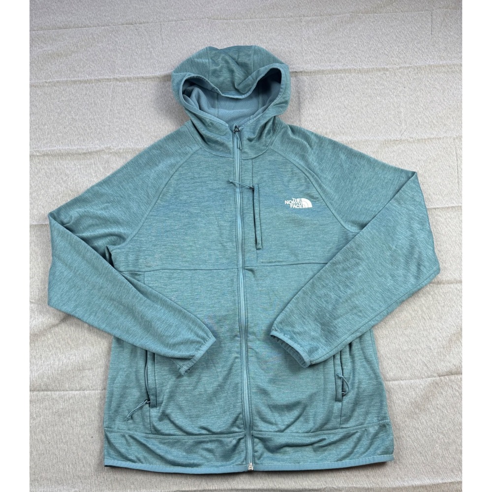 The North Face Canyonlands Full Zip Hoodie Mens Medium Teal NF0A5G9U Fleece
